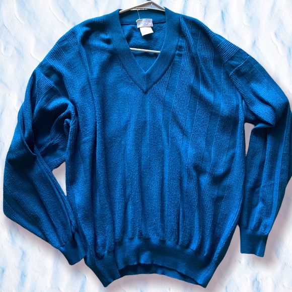 Vintage Ermenegildo Zegna Teal Cashmere Sweater - Picture 1 of 5